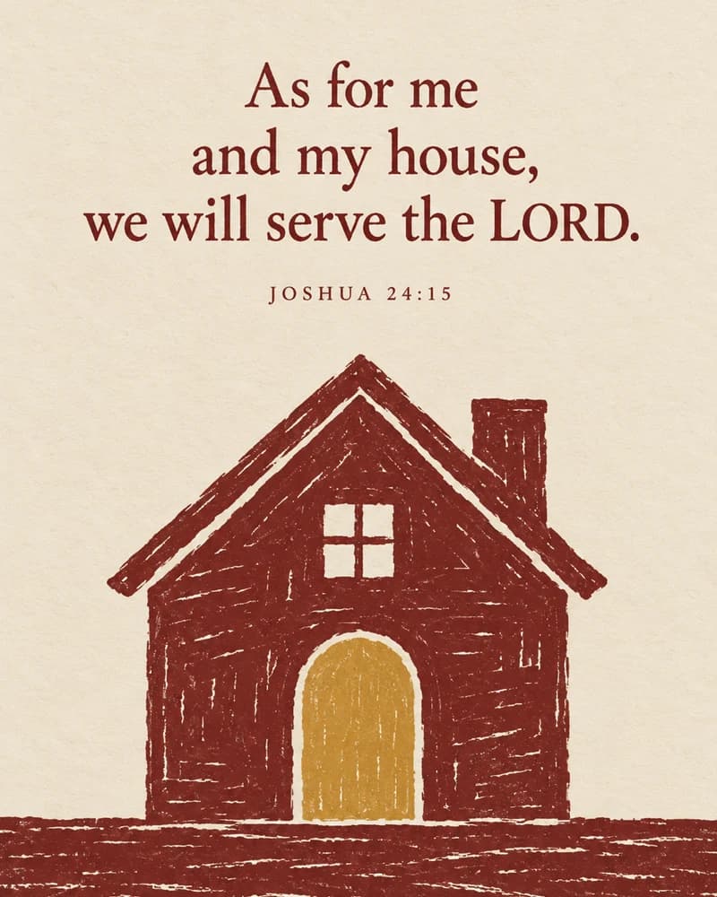As For Me and My House, Joshua 24:15 Art Edition scripture print