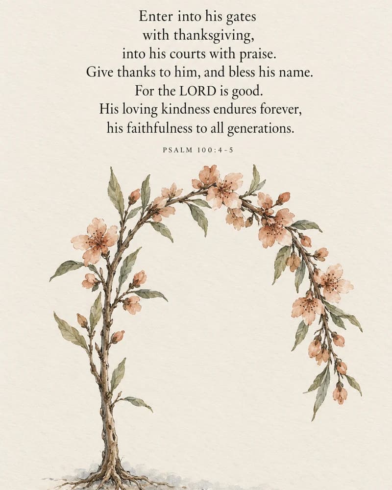 Enter His Gates With Thanksgiving, Psalm 100:4-5