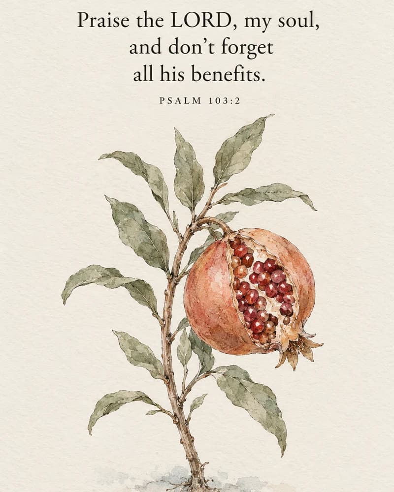 Don't Forget His Benefits, Psalm 103:2