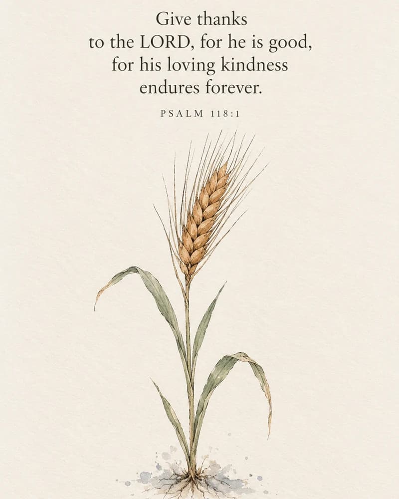 Give Thanks, for He Is Good, Psalm 118:1