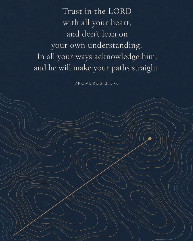 Trust in the LORD, Proverbs 3:5-6